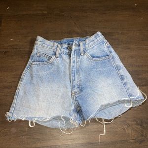 High rise jean shorts
